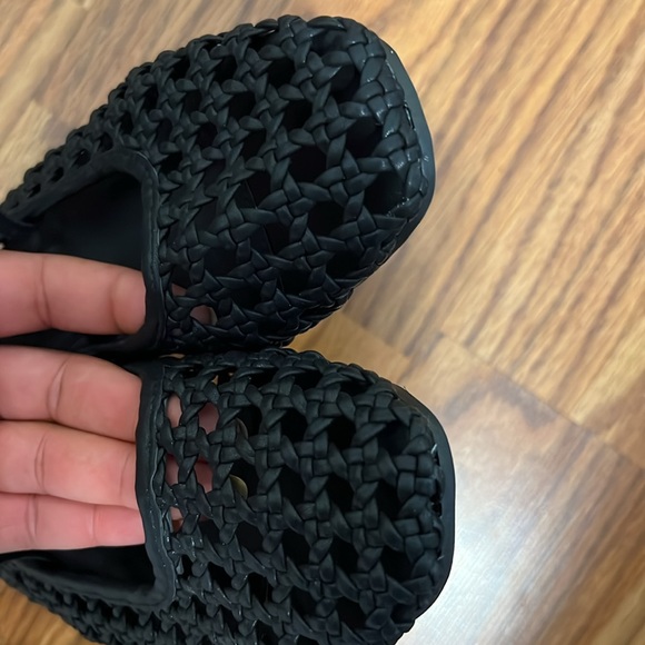 NEW $228 Joie Women's Black Woven breaded Flats with strap Mary Jane size 7.5 - Picture 9 of 9